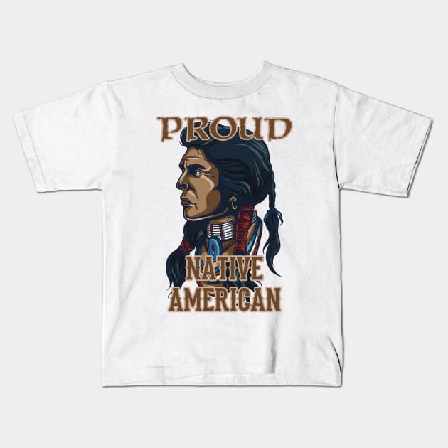 Proud Native American Kids T-Shirt by Bethany-Bailey